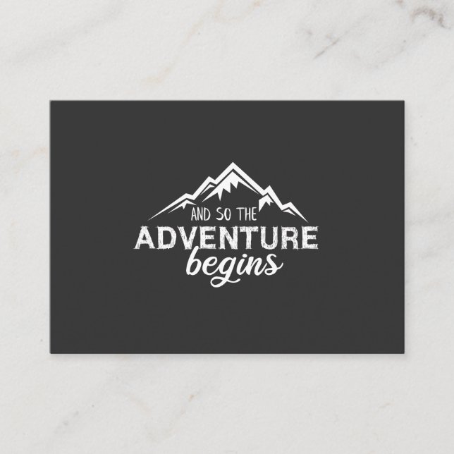 Tarjeta De Visita las aventuras comienzan (Anverso)