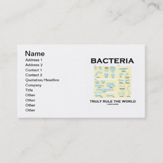 Tarjeta De Visita Las bacterias gobiernan verdad el mundo (la