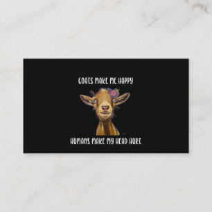 Tarjeta De Visita Las cabras me hacen feliz al amante de la cabra