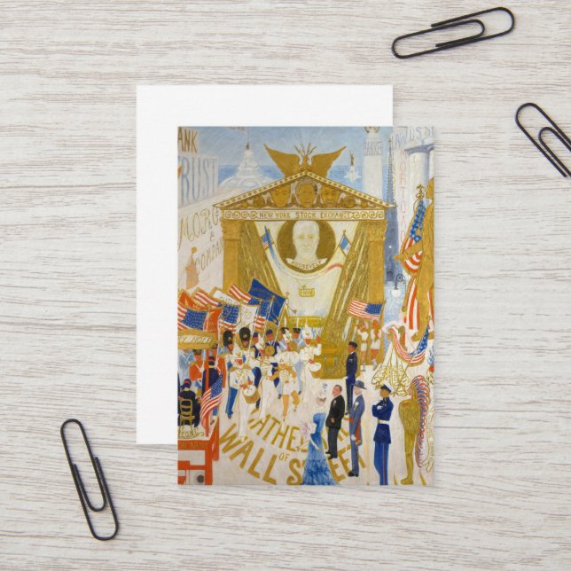 Tarjeta De Visita Las catedrales de Wall Street por Stettheimer (Anverso/Reverso In Situ)