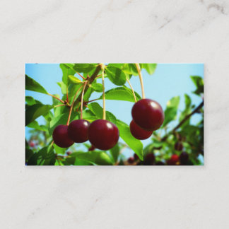 Tarjeta De Visita Las cerezas rojas - añada su propio tacto