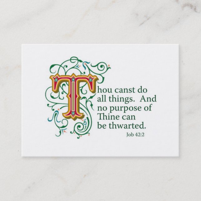 Tarjeta De Visita Las escrituras de la biblia animan (Anverso)