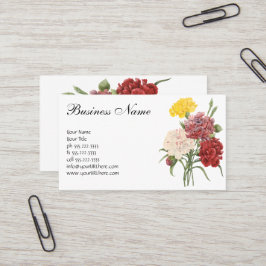 Tarjeta De Visita Las flores de los jardines de Dianthus Redoute