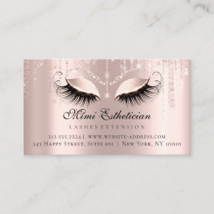 Tarjeta De Visita Las instrucciones EyelashRose del Aftercare atan