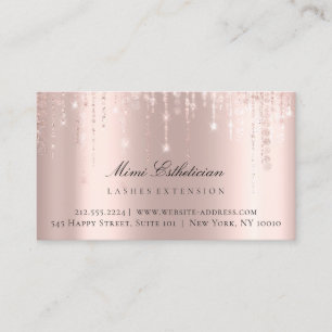 Tarjeta De Visita Las instrucciones EyelashRose del Aftercare atan