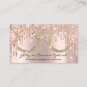 Tarjeta De Visita Las lentes ópticas del optometrista de las gafas