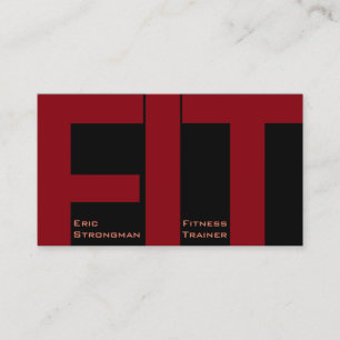 Tarjeta De Visita Las letras grandes FIT la cubierta moderna del