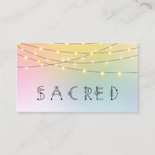 Tarjeta De Visita *~* Las luces de cadena de Pastel SACRED de Reiki 