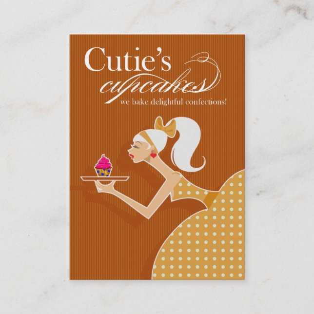 Tarjeta De Visita Las magdalenas de Cutie - pasteles de los postres (Anverso)