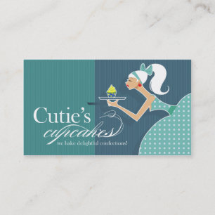 Tarjeta De Visita Las magdalenas de Cutie - pasteles de los postres