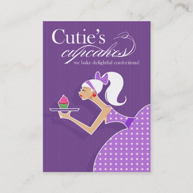 Tarjeta De Visita Las magdalenas de Cutie - pasteles de los postres (Anverso)