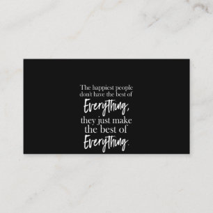 Tarjeta De Visita las personas más felices no tienen lo mejor de to