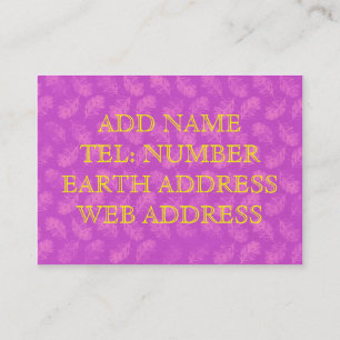 Tarjeta De Visita Las plumas de pavo real rosadas con violeta