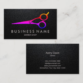 Tarjeta De Visita Las tijeras de color barberinas modernas Hair Styl