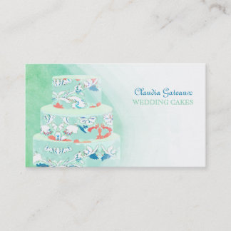 Tarjeta De Visita Las tortas bodas/acuarelas de PixDezines afectan a