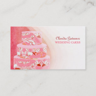 Tarjeta De Visita Las tortas bodas/acuarelas de PixDezines afectan a