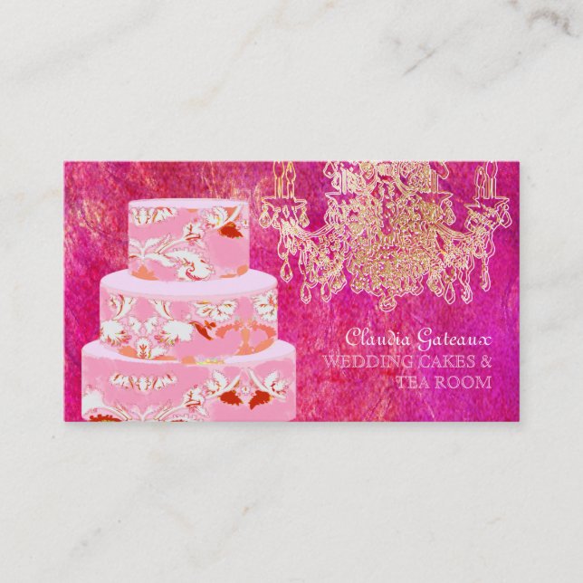 Tarjeta De Visita Las tortas bodas/acuarelas de PixDezines afectan a (Anverso)
