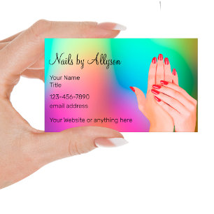 Tarjeta De Visita Las uñas de belleza Manicura Moderna
