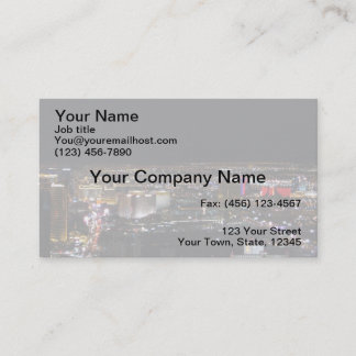 Tarjeta De Visita Las Vegas en la noche