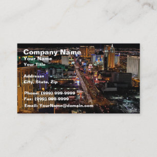 Tarjeta De Visita Las Vegas en la noche