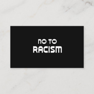 Tarjeta De Visita Las vidas negras importan no al racismo
