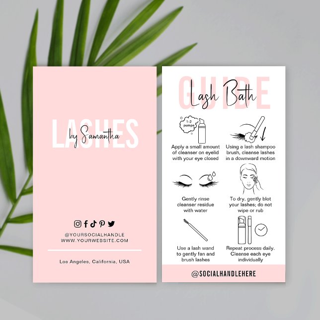 Tarjeta De Visita Lash Bath Care Guide Eyelashes Cleanser Feminer (Subido por el creador)