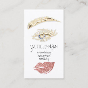 Tarjeta De Visita Lash Brow Logotipo de maquillaje permanente Código