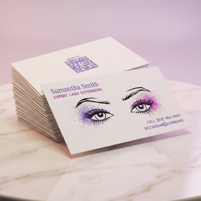 Tarjeta De Visita 💋 Lash Brow Tech Thick Premium Texturizado (Lash Brow Tech Business Cards)