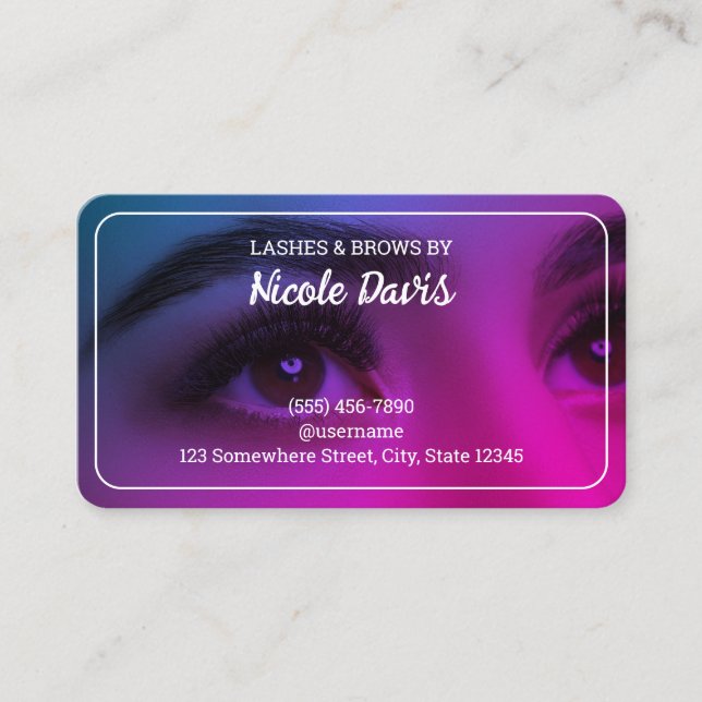 Tarjeta De Visita Lash Brows Tech (Anverso)