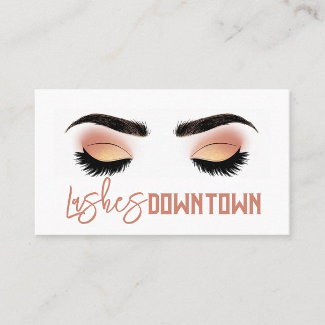 Tarjeta De Visita Lash Extensions Beauty Salon Business Card (Anverso)
