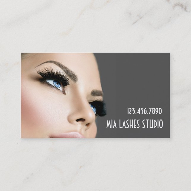 Tarjeta De Visita Lash Extensions Salon Beauty Spa (Anverso)