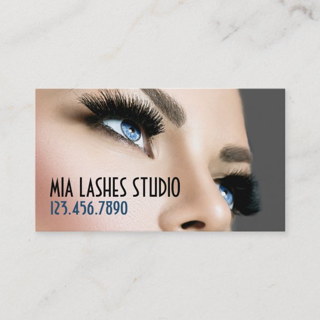 Tarjeta De Visita Lash Extensions Salon Beauty Spa (Anverso)