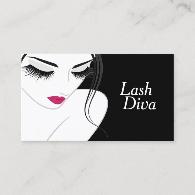 Tarjeta De Visita Lash Extensions Salon Beauty Spa (Anverso)