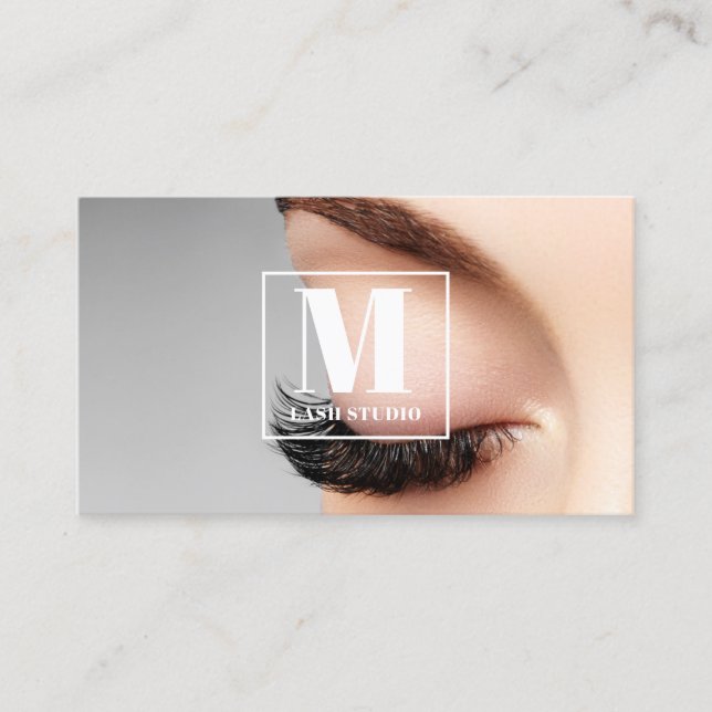 Tarjeta De Visita Lash Studio Cejas y Pestañas (Anverso)