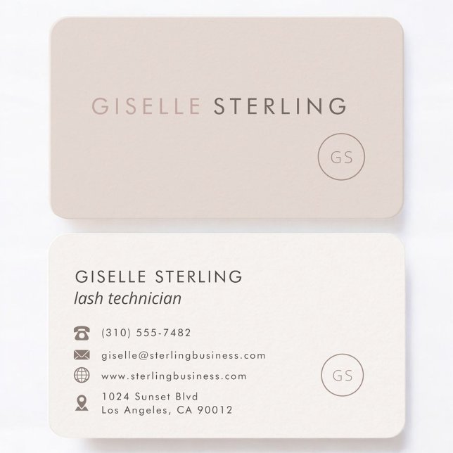 Tarjeta De Visita Lash Technician Feminine Professional (Subido por el creador)