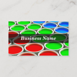 Tarjeta De Visita Latas de pintura de colores 3D (RGB)