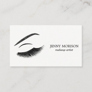 Tarjeta De Visita Latigazos mínimos con el artista de maquillaje de