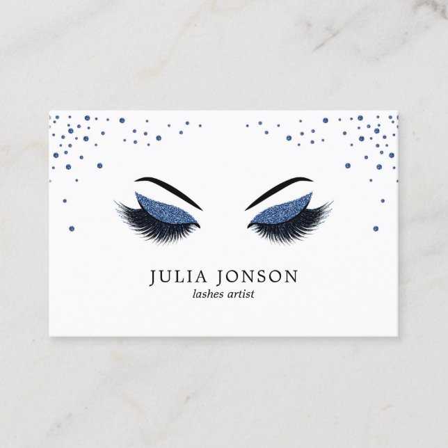 Tarjeta De Visita Latigazos modernos con el artista de maquillaje (Anverso)