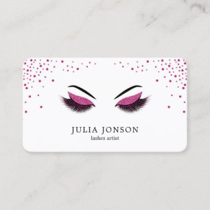Tarjeta De Visita Latigazos modernos con el artista de maquillaje