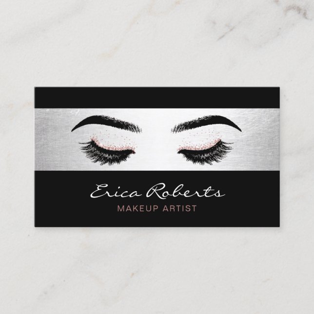 Tarjeta De Visita Latigazos modernos del artista de maquillaje (Anverso)