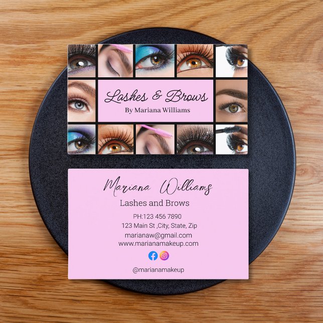 Tarjeta De Visita latigazos y cejas 12 fotos maquillador artista ros (Subido por el creador)