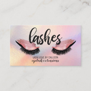 Tarjeta De Visita Latiguillos metálicos del Purpurina rosado del Eye