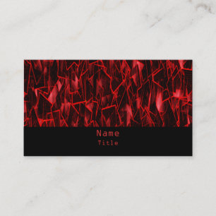Tarjeta De Visita Lava Fractal Business Card, rojo