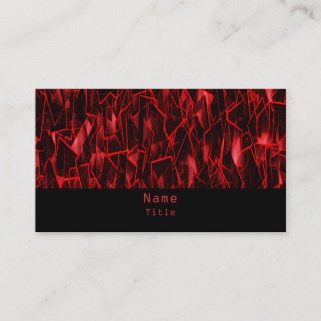 Tarjeta De Visita Lava Fractal Business Card, rojo (Anverso)