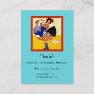 Tarjeta De Visita Lavadero y servicios que planchan