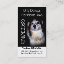 Tarjeta De Visita Lavado australiano fangoso del perro de la