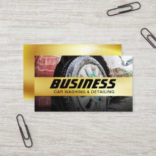 Tarjeta De Visita Lavado automático de coches Auto Detailing Stripe 