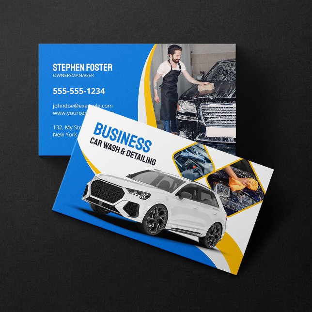 Tarjeta De Visita Lavado automático de coches desactivación automáti (Subido por el creador)