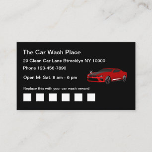 Tarjeta De Visita Lavado de Autos Cool Automotriz