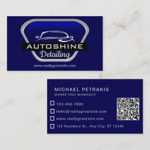Tarjeta De Visita Lavado de Autos Detallado Automotriz Móvil Limpiez